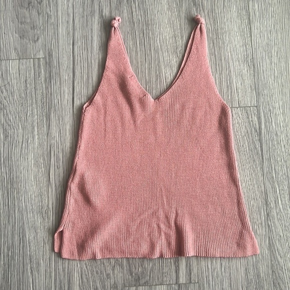 Forever 21 Mauve Knit Knotted Tank Size S - Picture 6 of 6